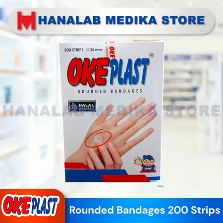 OKEPLAST Plester Bulat 200strip/bok