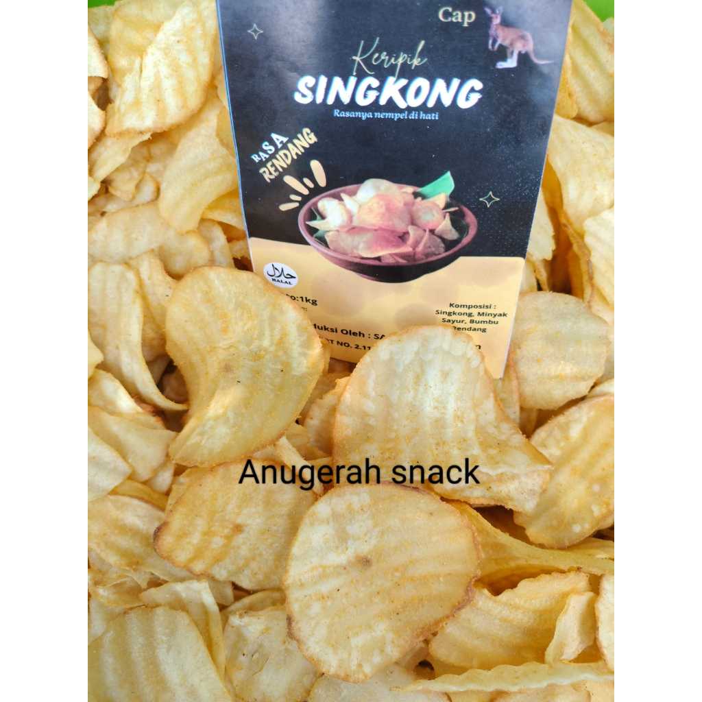

KERIPIK SINGKONG BUMBU RENDANG 1bal isi 1KG