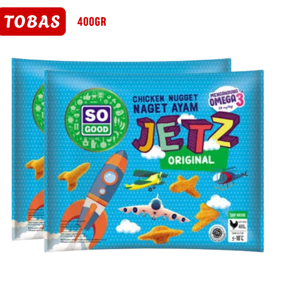 

So Good Chicken Nugget Jetz Original 400gr – Nugget Ayam Bentuk Unik Frozen Food