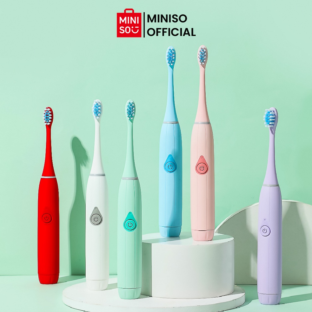 Miniso Sikat Gigi Listrik Electric Toothbrush Sikat Gigi Elektrik Free 3 Sikat