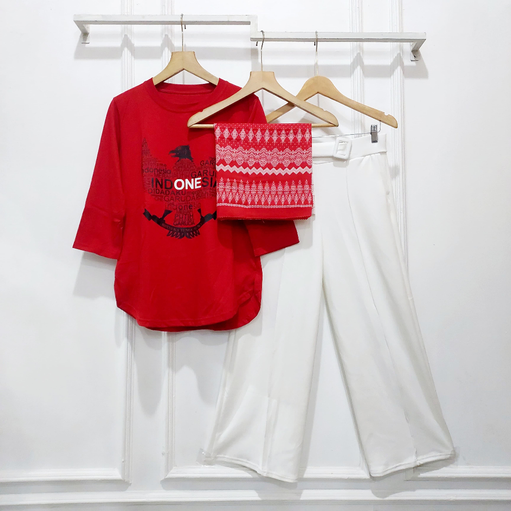 Kaos Combed set kulot scuba set hijab