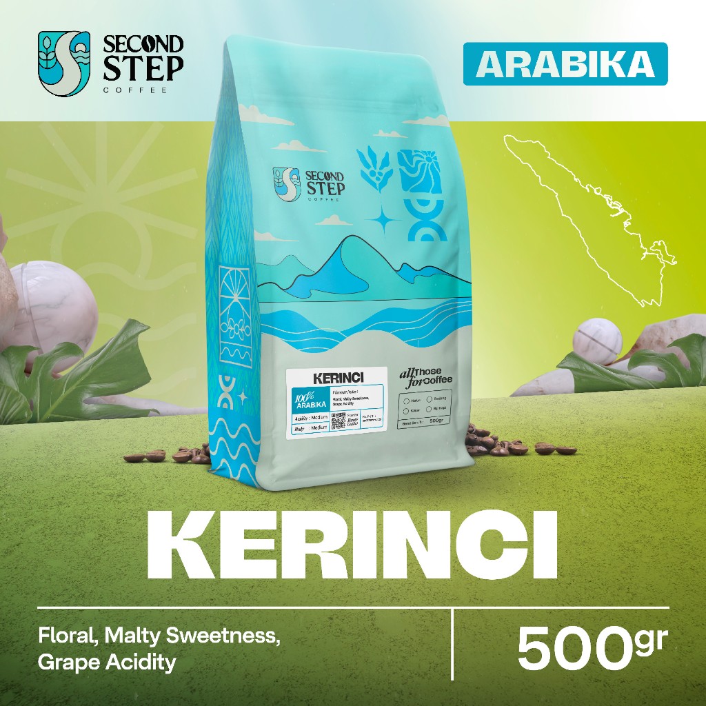 

Kopi Arabika Kerinci Sumatra Arabica Coffee Roast Beans 500gr Biji Bubuk