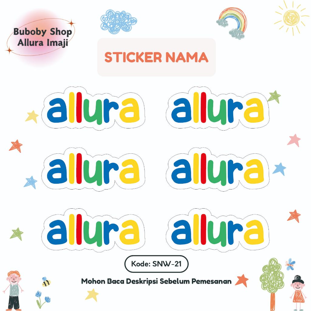 

Sticker Nama SNW-21