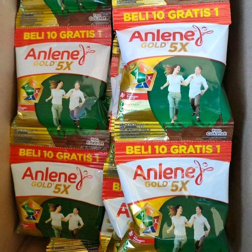 

Anlene Susu Gold 5X Rasa Cokelat Beli 10 Gratis 1 Susu Berkualitas Tinggi untuk Nutrisi Anak Tumbuh Kembang Sehat