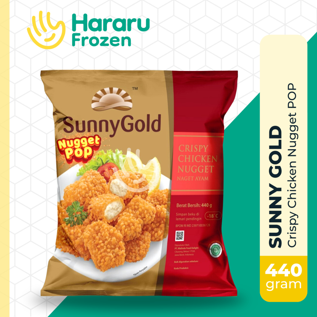 

Sunny Gold Crispy Chicken Nugget Pop / Naget Ayam Krispy 440 gram