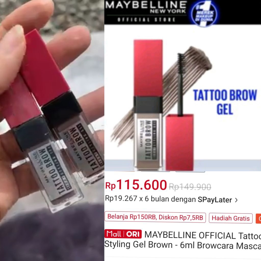 Mascara Alis Maybelline Tatto Brow Stayling Gel