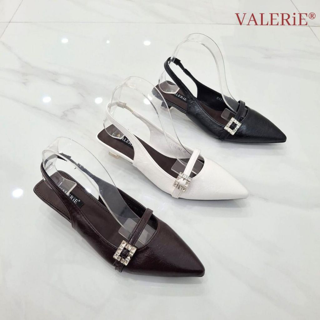 VALERIE Sepatu Heels Tali Belakang 3cm Catalina Dove 36-40