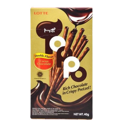 

LOTTE TOPPO DOUBLE CHOCOLATE 40 GR 8852008510492