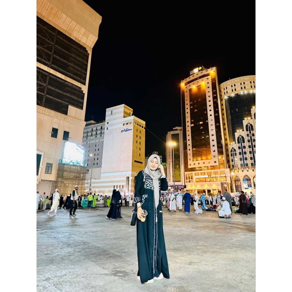 DAILY DRESS TENUN AJYAD BLACK BY FAREECHA_GAMIS TENUN TERBARU_GAMIS FAREECHA TERBARU