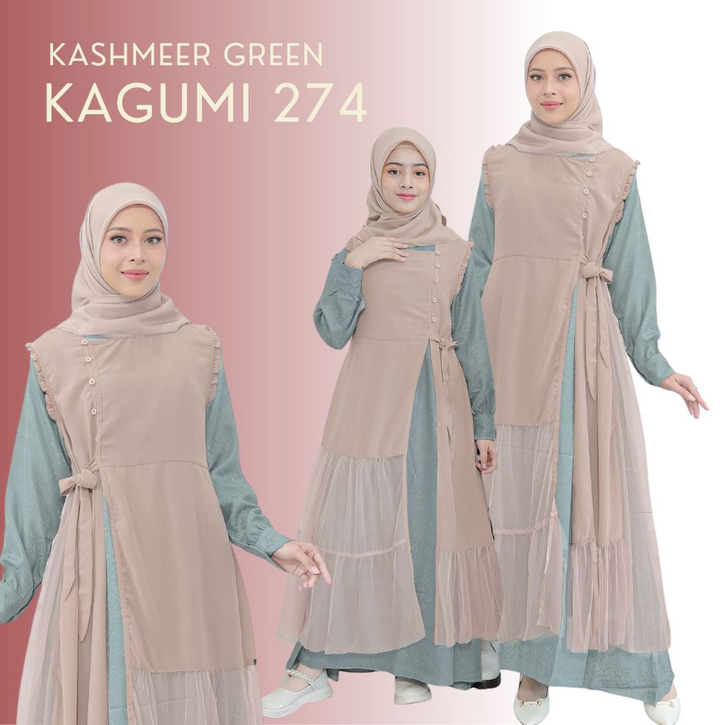 GAMIS DRESS PESTA KONDANGAN ETHICA KAGUMI 274 KASHMEER GREEN / GAUN PESTA MEWAH & ELEGANT