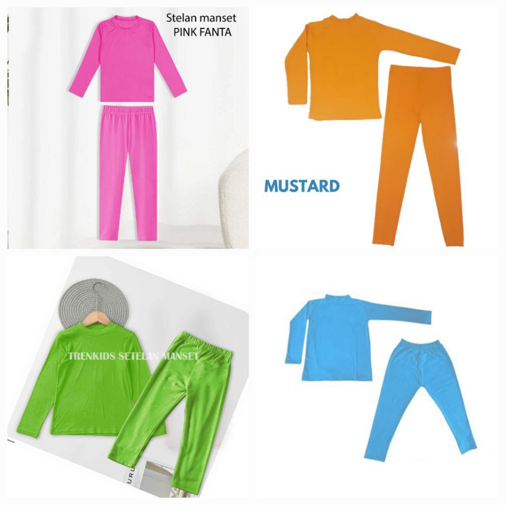Arga Fashion Baju Daleman Cewek | Legging & Manset NEW Olahraga anak Perempuan 1 Set | Setelan Spand