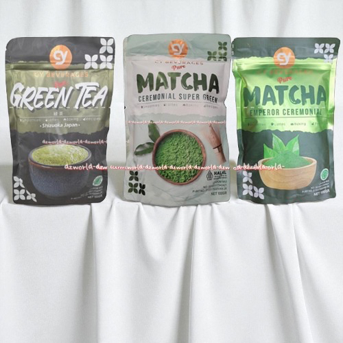 

CY Beverages 100gr Pure Matcha Shizooka Emperor Ceremonial Teh Hijau Bubuk Matcha Pure Green Tea Pure Matcha With Roasted Brown Rice CyBeverage