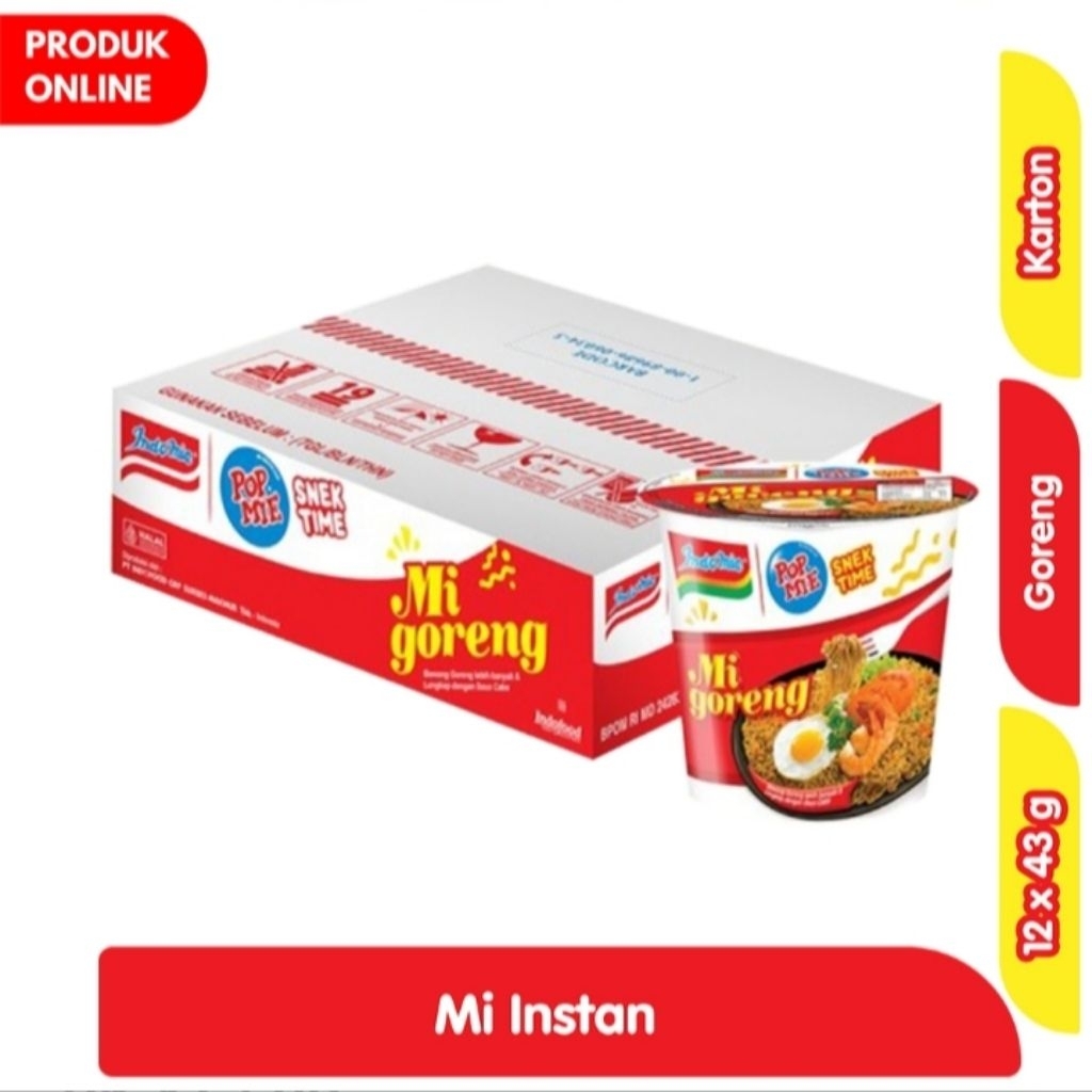 

Pop Mie Mi Instan Cup Goreng 12 x 43 g - Karton
