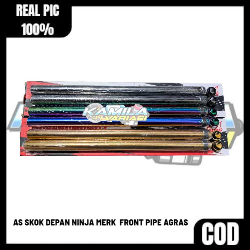 AS SKOK SHOCK DEPAN NINJA AS 33 FRONT PIPE MERK AGRAS Motorcycle