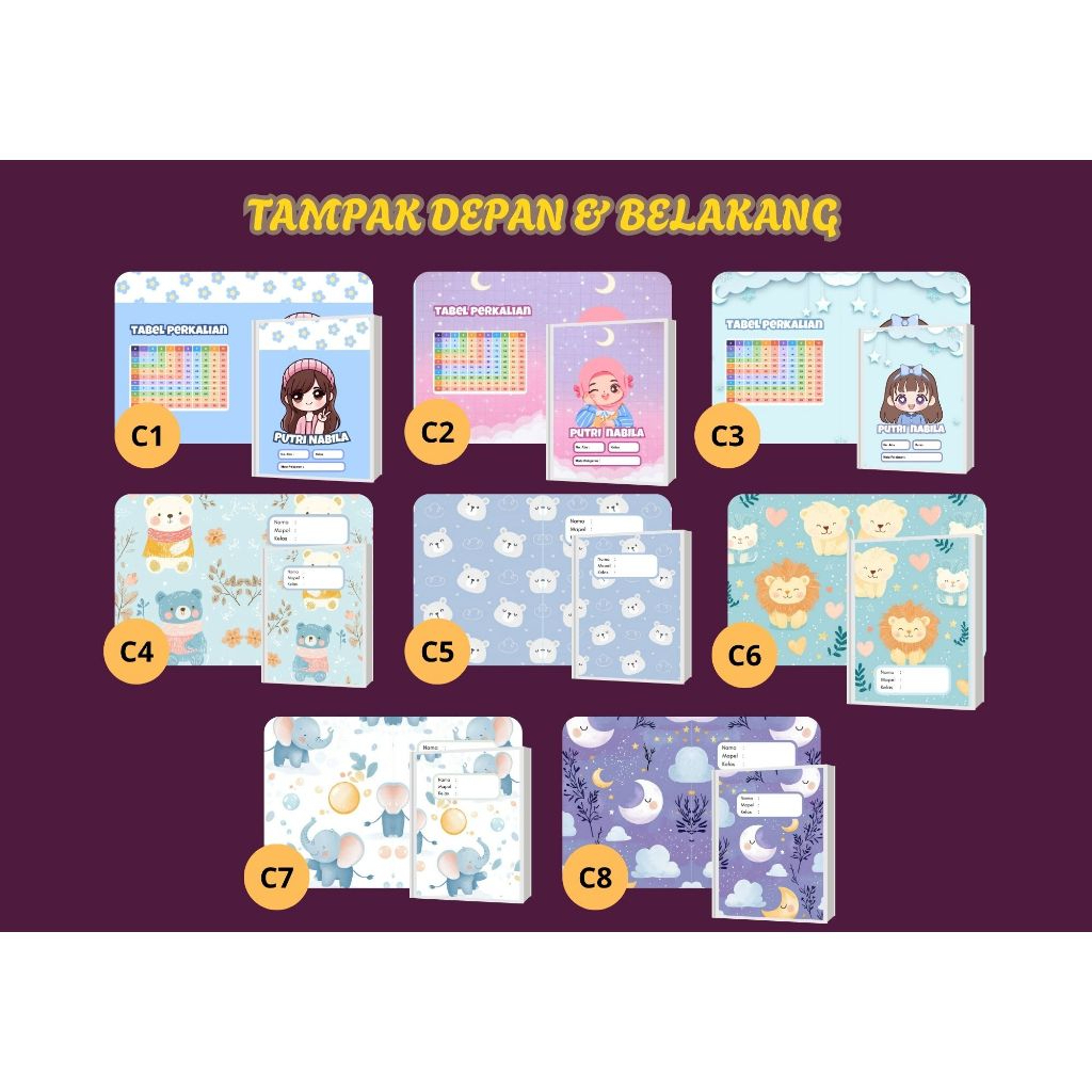 

Buku Tulis Cewek Part 2 Custom Nama + BONUS Bolpoin Bisa Dihapus – Cover Premium Art Paper