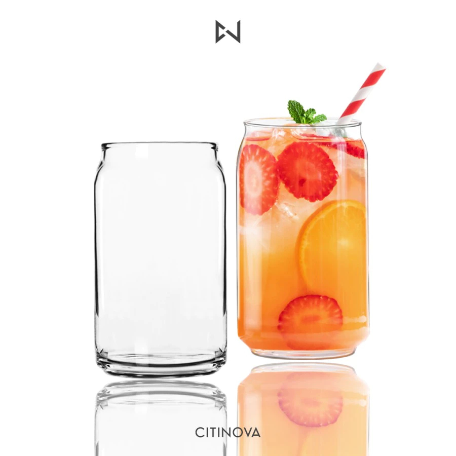 Gelas Kaca Citinova Ale 6 Pcs / Gelas Kaca Citinova / Gelas Model Kaleng / Can Glass / Gelas Cafe
