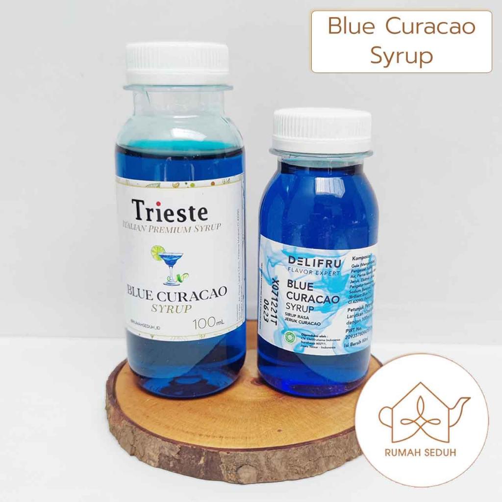 

100mL Blue Curacao Lagoon Trieste Delifru Syrup - Sirup Rasa Blue Curacao non alkohol