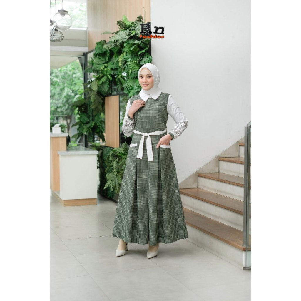 Dress wanita, fashion muslim, dress wanita, hijab dress, muslim wanita, dress busui, gamis linggam, 