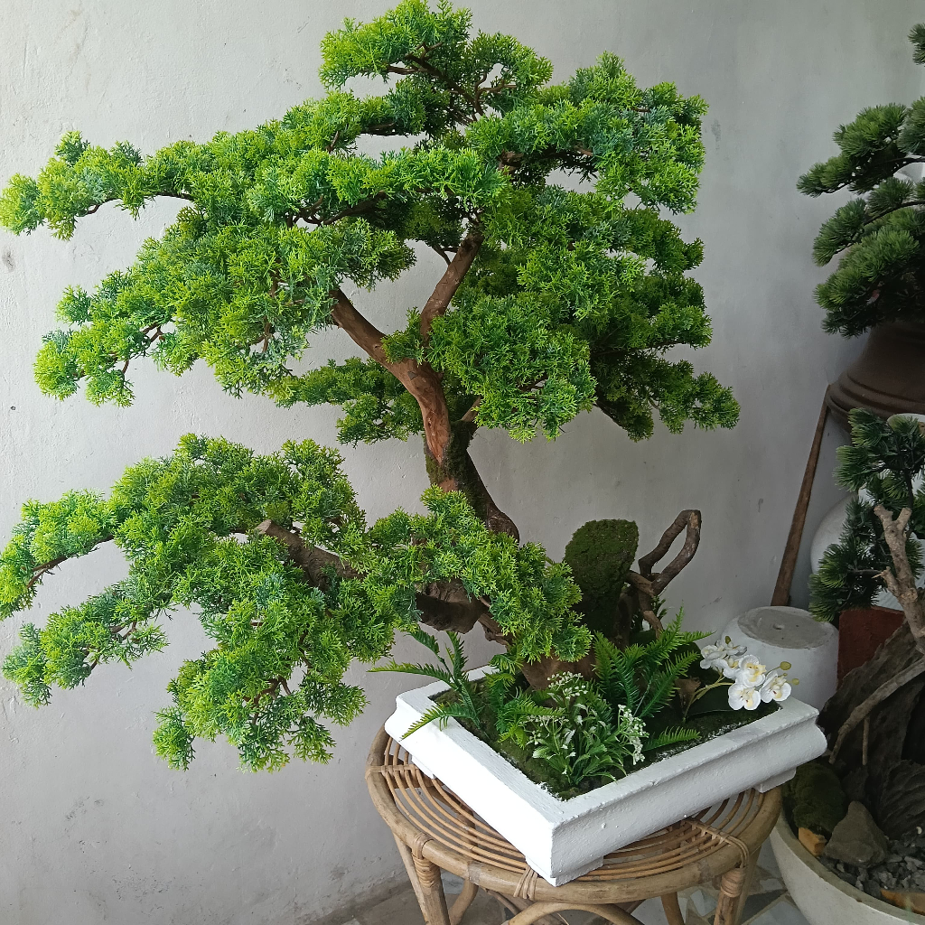 Pohon Bonsai Artificial/Bunga Bonsai Cemara Udang /Bunga Artificial/Tanaman Plastik