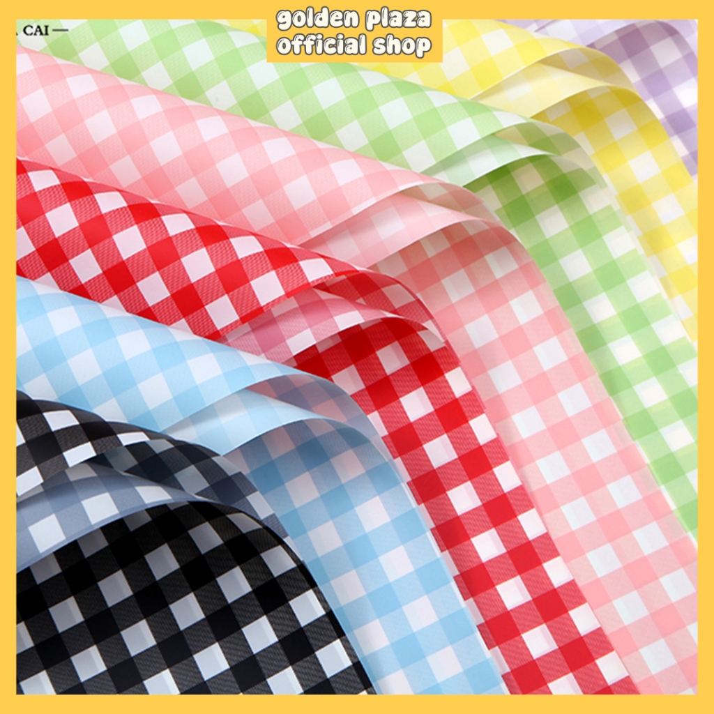 

Flower Wrapping Buket motif Kotak Kotak Kertas Buket Bunga Kertas Florist Wrapping Paper KB6003