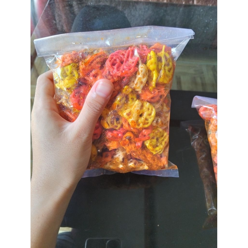 

seblak kering kerupuk bunga