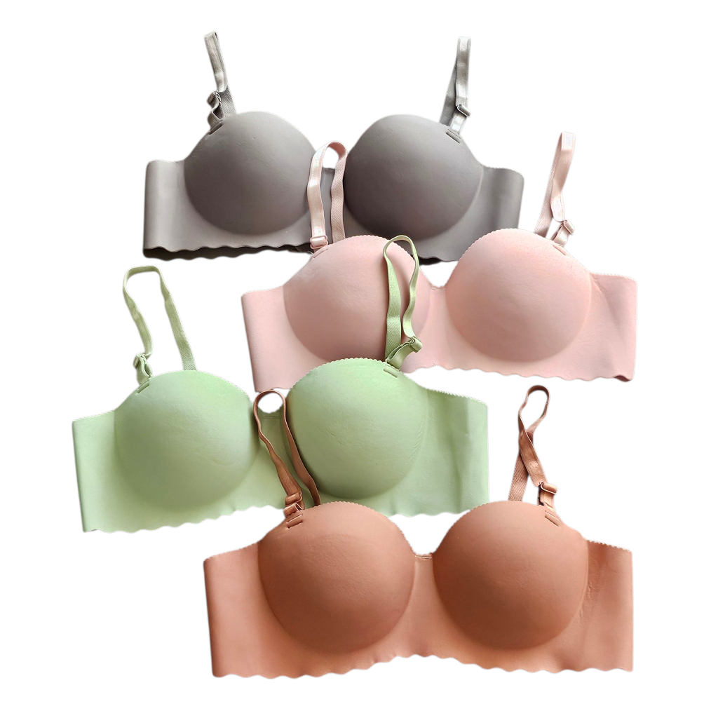 Bra Wanita Busa Tebal Pushup Bra Polos Ukuran 34-40 Tanpa Kawat