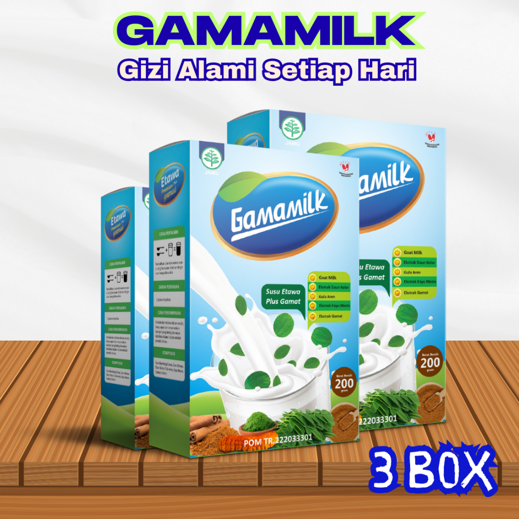 

GAMAMILK 3 Box Gizi Alami Setiap Hari