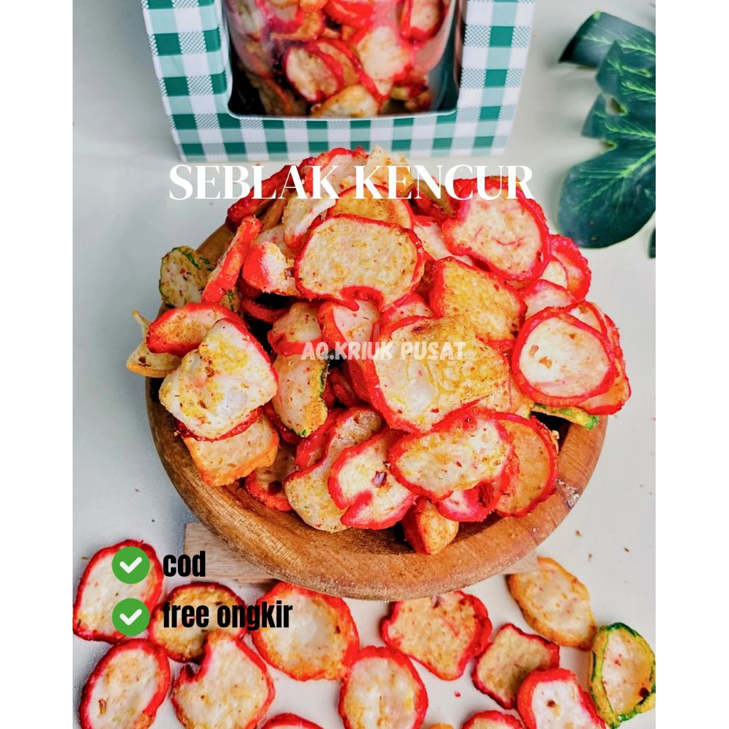 

seblak pedas 1ball 2.5kg / seblaKerupuk Seblak Kencur Berat= 500gr Seblak kencur merupakan kerupuk bantat yang kriuk dan diberi bumbu seblak yang kaya akan rempah - seblak dipastikan renyah sampai di tangan konsumen - bumbu daun jeruk dan cabai melimp