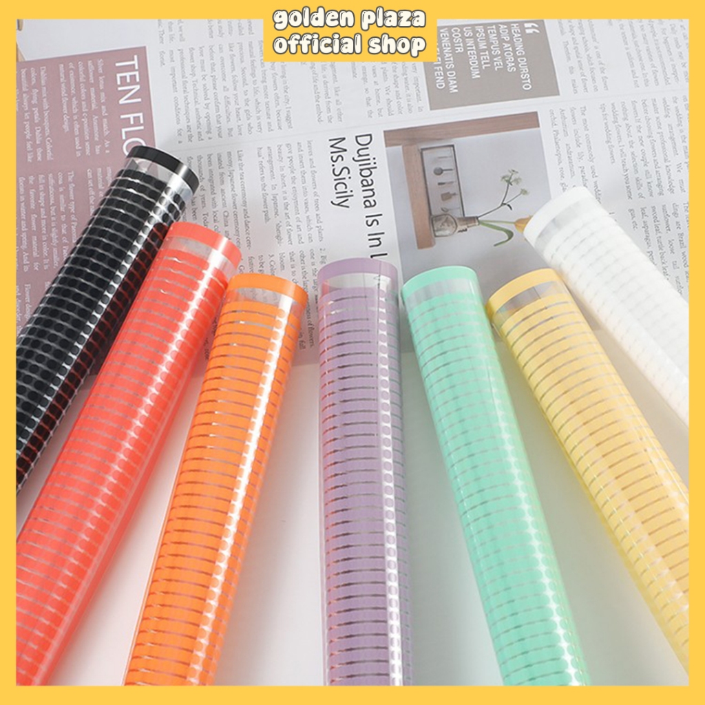 

Kertas Buket Bunga Polkadot Transparan Flower Wrapping OPP Cellophane Florist KB6189