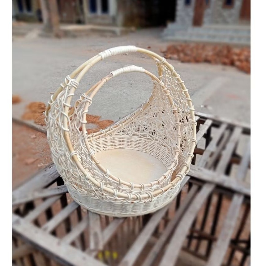 keranjang penyimpanan rotan model cincin 1 set isi 2 keranjang seserahan pernikahan (kualitas rotan 