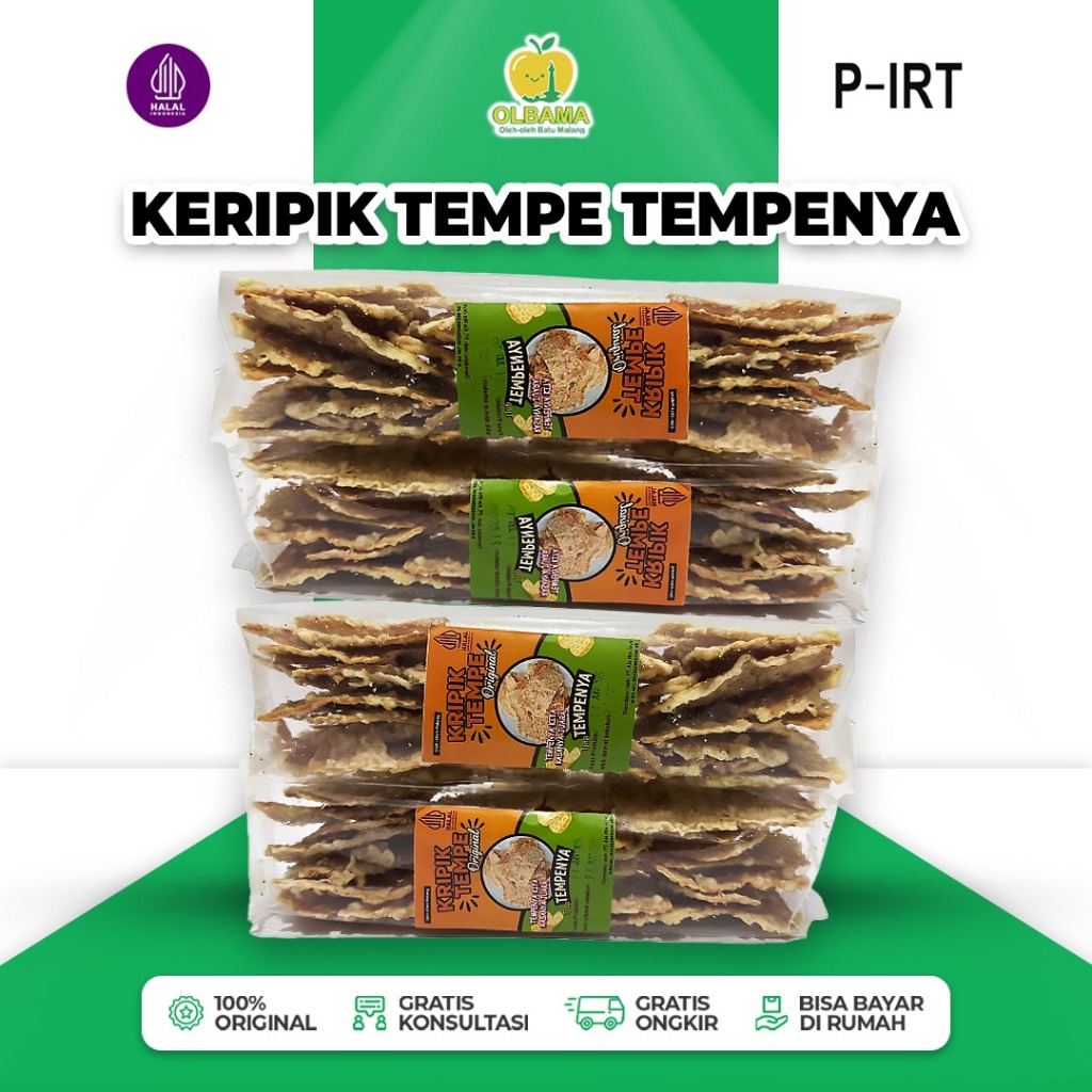 

Keripik Tempe Tempenya 240gr Oleh Oleh Khas Batu Malang | Kripik Original Asli Gurih Renyah Krispy