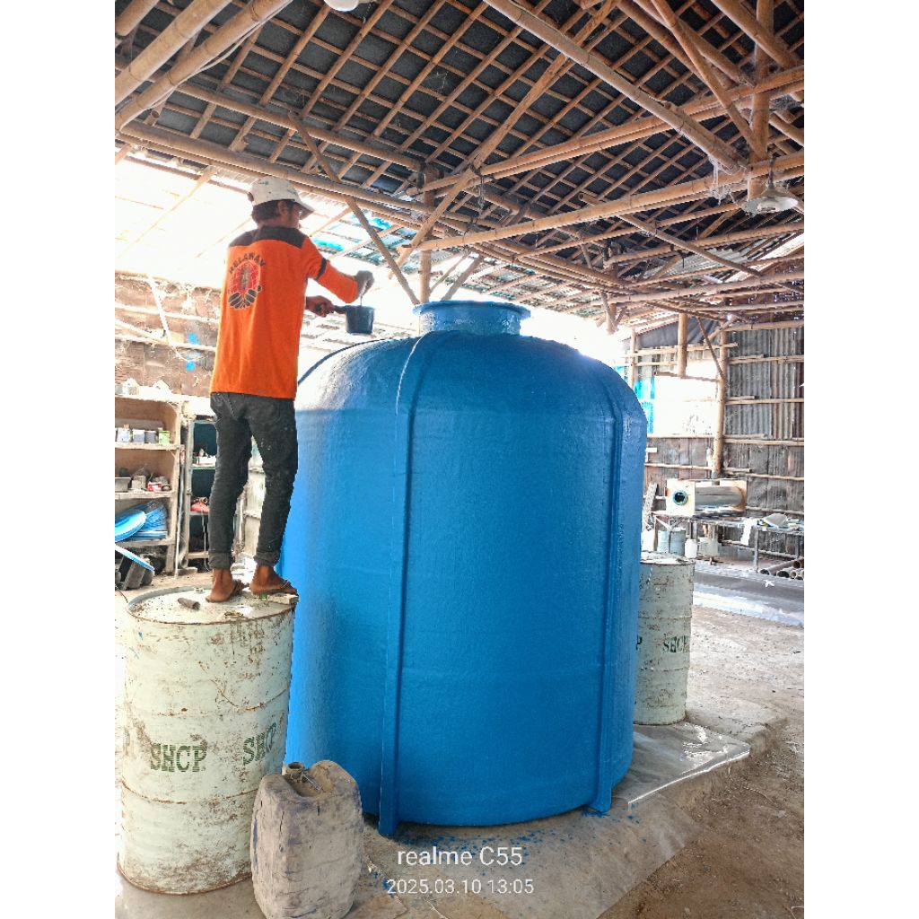 Ground tank 5000 L, toren air fiberglass, toren fiber