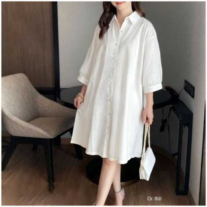 Kemeja Tunik Putih Polos Terbaru Aurel Tunik Atasan Wanita Remaja Dewasa Kekinian