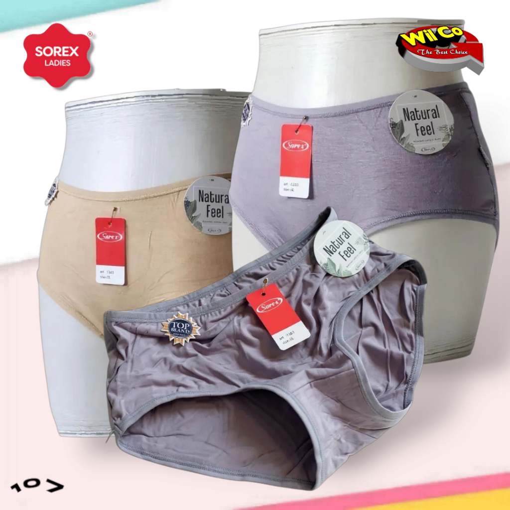 K107 (3 pcs)  Sorex Celana Dalam Wanita, Celana Dalam Sorex Perempuan Size M - QL
