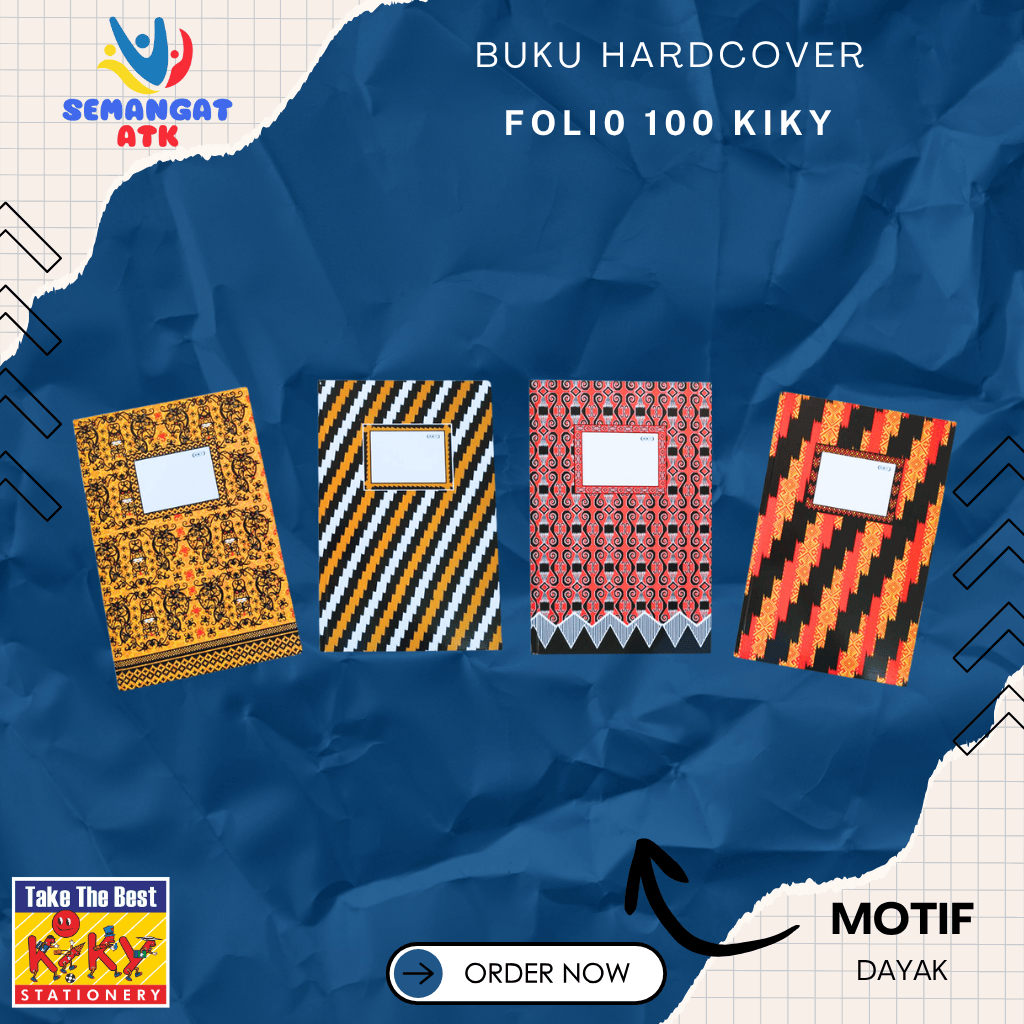 

Buku Hardcover Folio 100 Kiky (Ekslusif Motif Dayak)