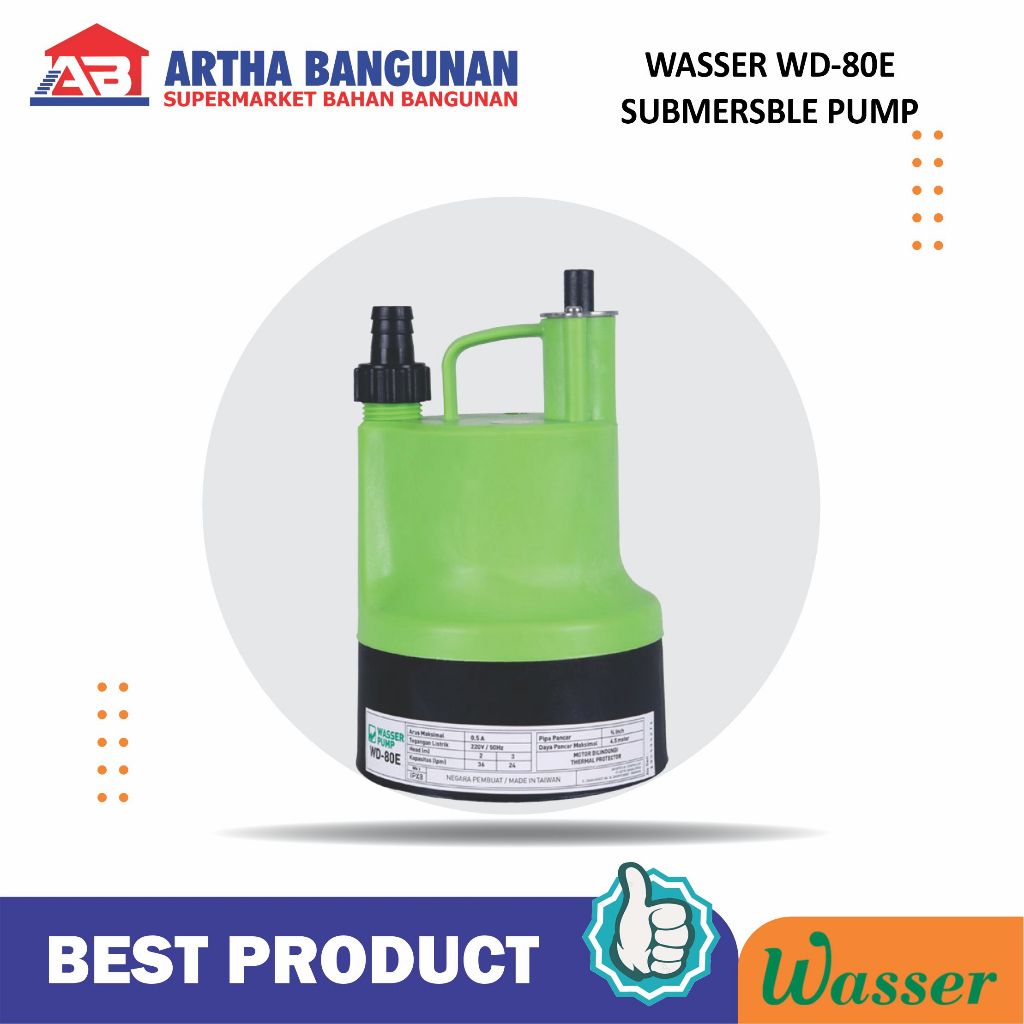 WASSER WD-80E SUBMERSBLE PUMP/POMPA CELUP