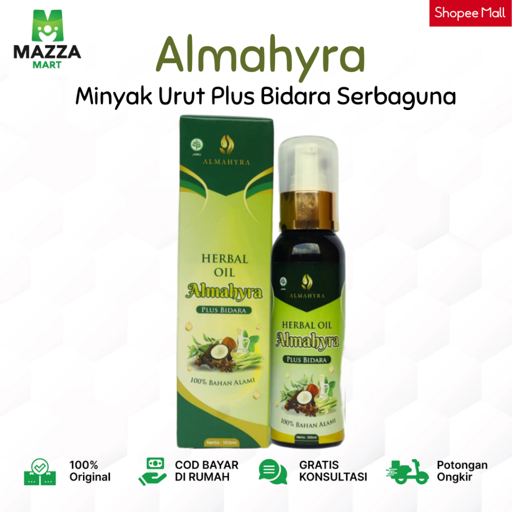 Herbal Oil Almahyra Plus Bidara Minyak Urut Pijat Oles Alami Serbaguna