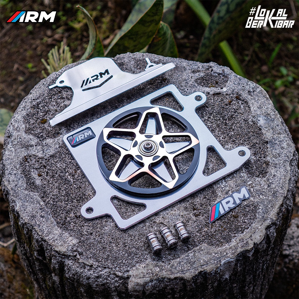 ARM PAKETAN COVER RADIATOR SPINER BINTANG + COVER LEHER + BUSHING STAINLESS FULL CNC
