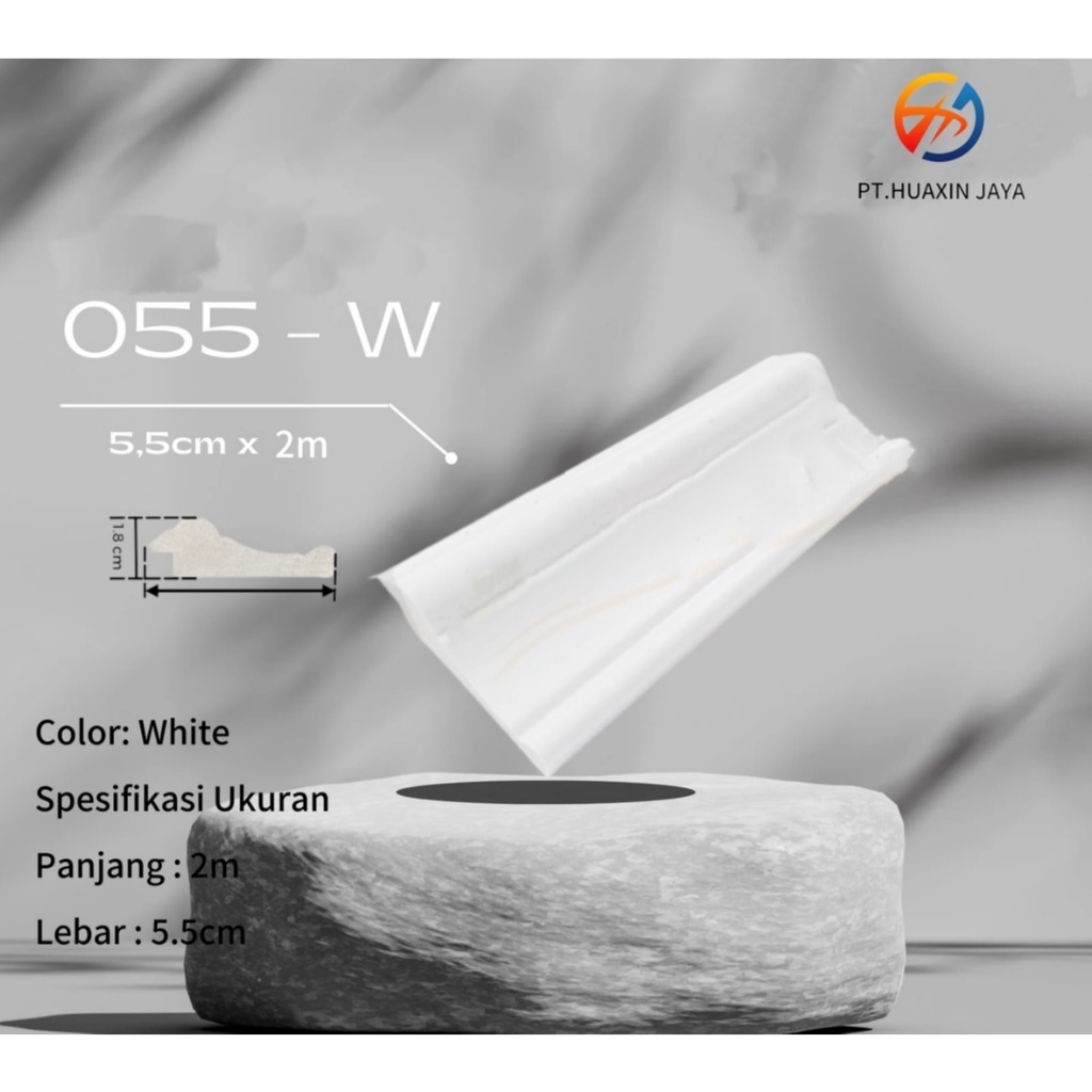 New Lis Pvc / Lis Plafon Motif Modern / Lebar 5.5CM x Panjang 2M/ Putih Jenis