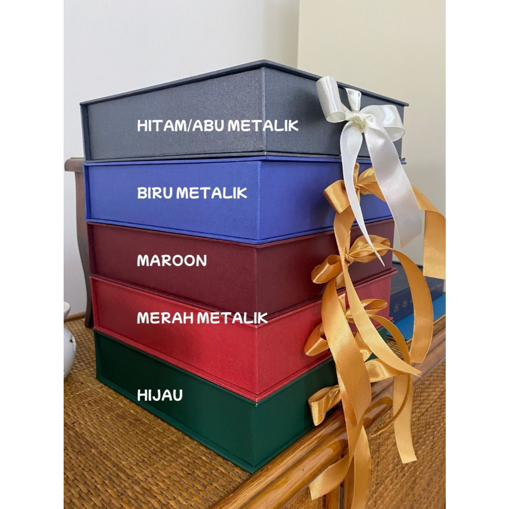 

[21.5x21.5x4.5cm] Box Hampers/Gift Box/Kotak Kado/Premium Eksklusif - Segi Empat/Persegi dengan Pita