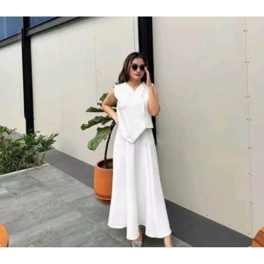 Naomivestset- set blezer wanita -vest auter wanita -setelan rok