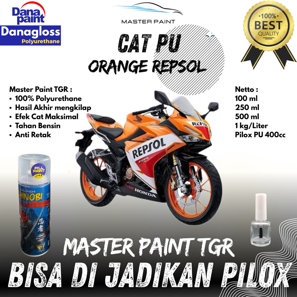 ( BISA DIJADIKAN PILOX ) Cat PU Orange Repsol Original | Cat Oren Repsol Honda Original