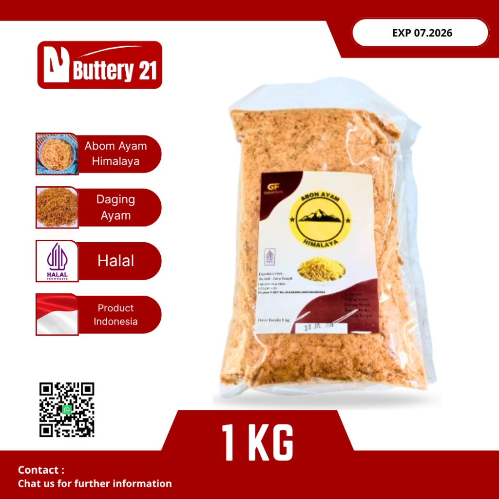 

ABON AYAM HIMALAYA 1 KG/ABON DAGING AYAM/ABON AYAM ORIGINAL