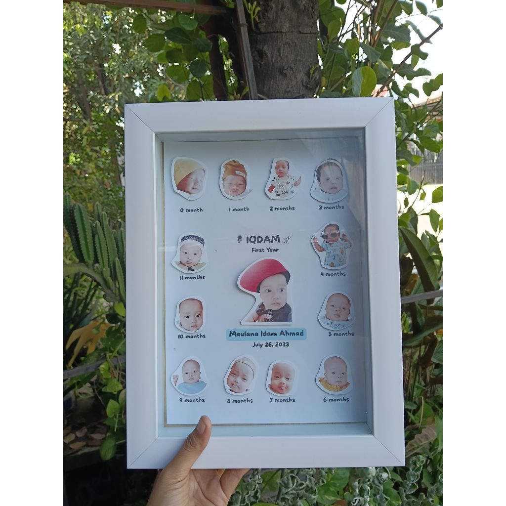 Pop up Milestone Frame Photo Baby 3D Foto Bayi Figura Aesthetic