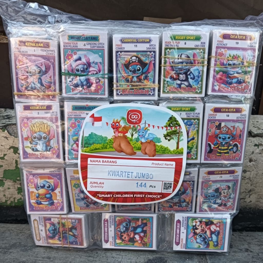 Grosir 12 Sachet Mainan Kartu Kwartet Wartet 4,5x6,5cm Brainrot Tung Sahur Boboiboy Gentar Naruto Po