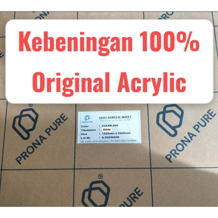 

Acrylic / Akrilik Bening Lembaran 4MM 122 x 244 PRONA PURE