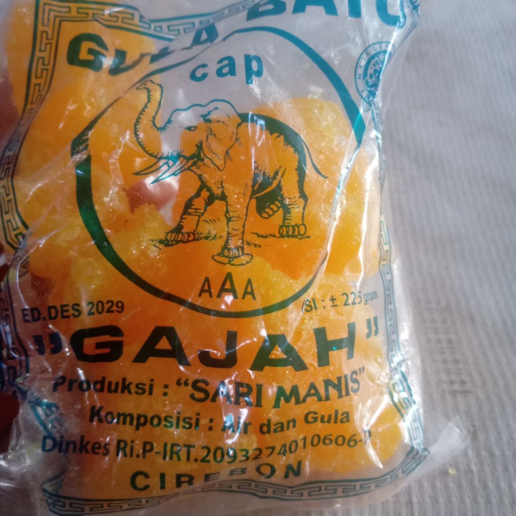 

Gula Batu Kuning Cap Gajah | 225g