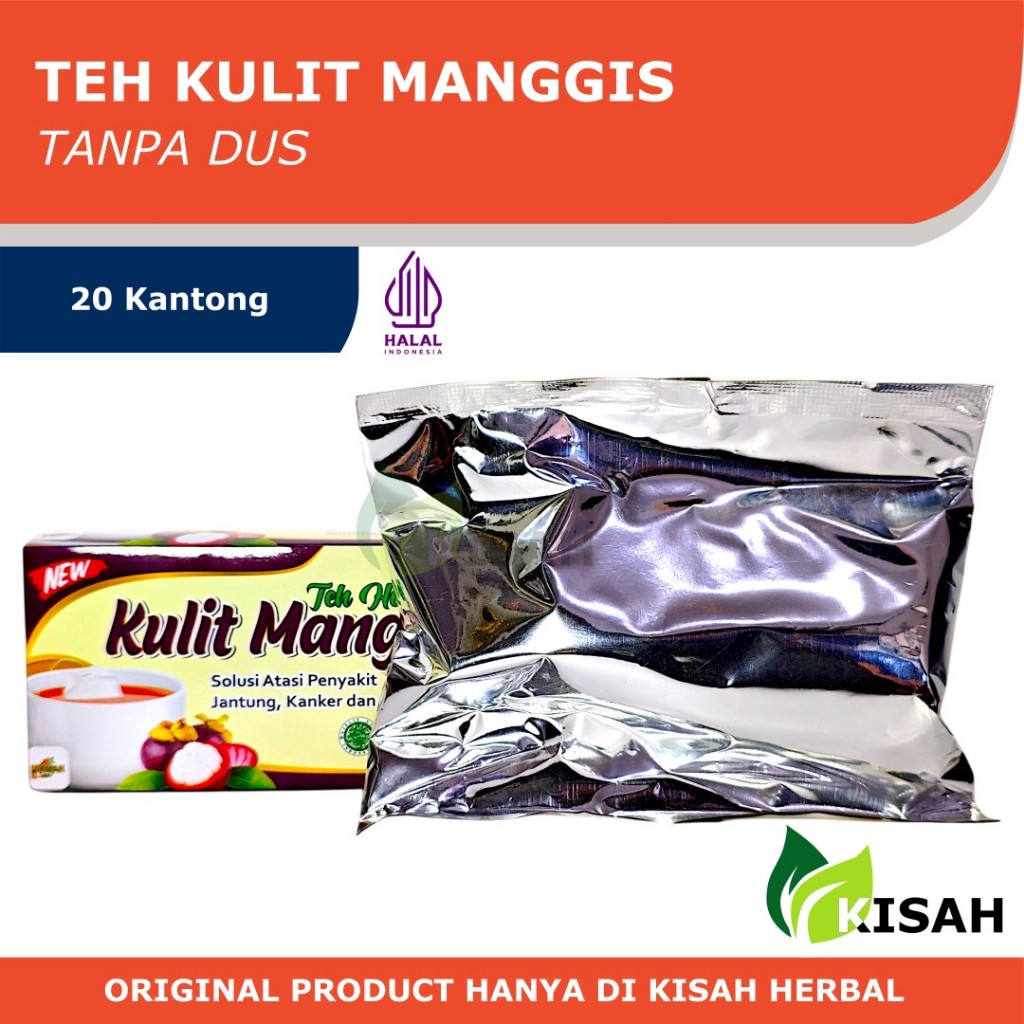 

[TANPA DUS] Teh Kulit Manggis Tanpa Dus 20 Kantong - Herbal Antikanker Kolesterol Diabetes Jantung - HALAL & Alami