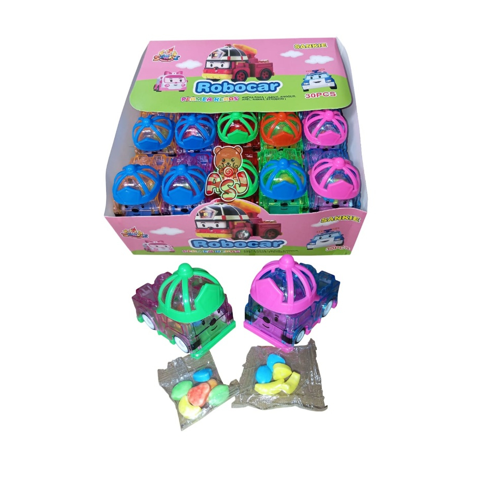 

SANKIE PERMEN BENTUK ROBOCAR ISI 30