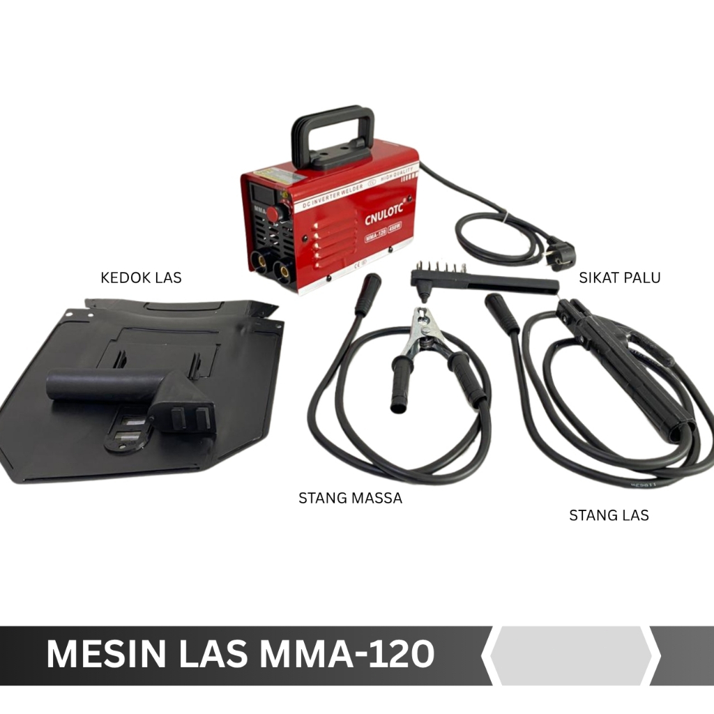 MESIN CNULOTC LAS MMA-120 ALAT LAS BESI MINI 450W TRAVO LAS